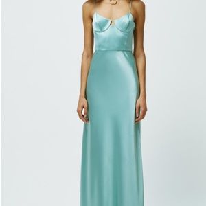 Galvan Phoebe Bustier Dress in Sage Size French 36/US 4/UK 8